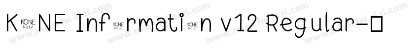 KONE Information v12 Regular字体转换